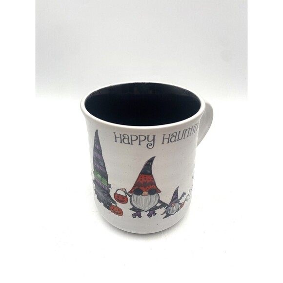 Cobwebs & Caldrons Happy Haunting Halloween 16 oz. Gnomes In Costumes Heavy Mug - Picture 3 of 10